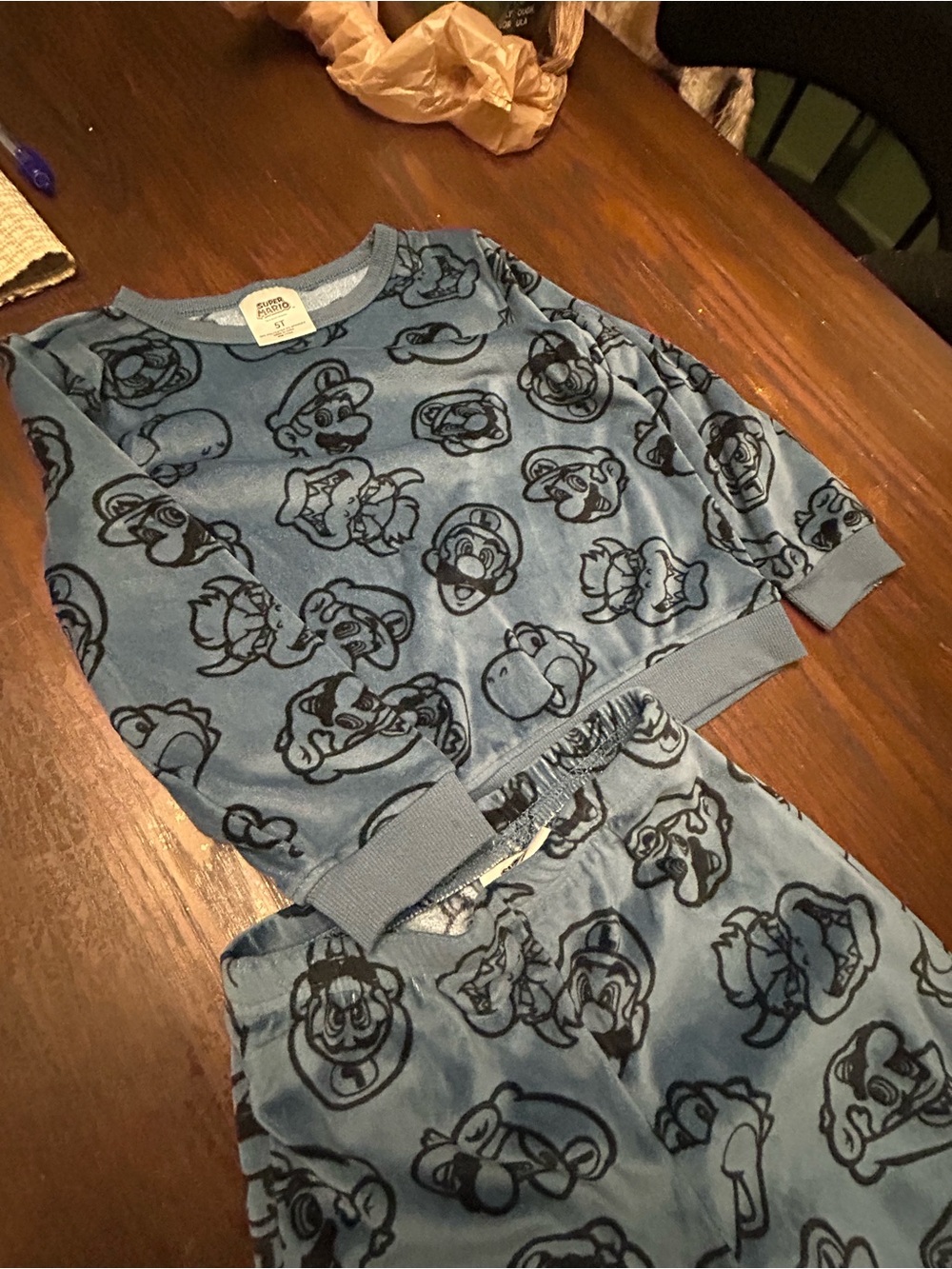 Mario Fleece Pajamas 5T